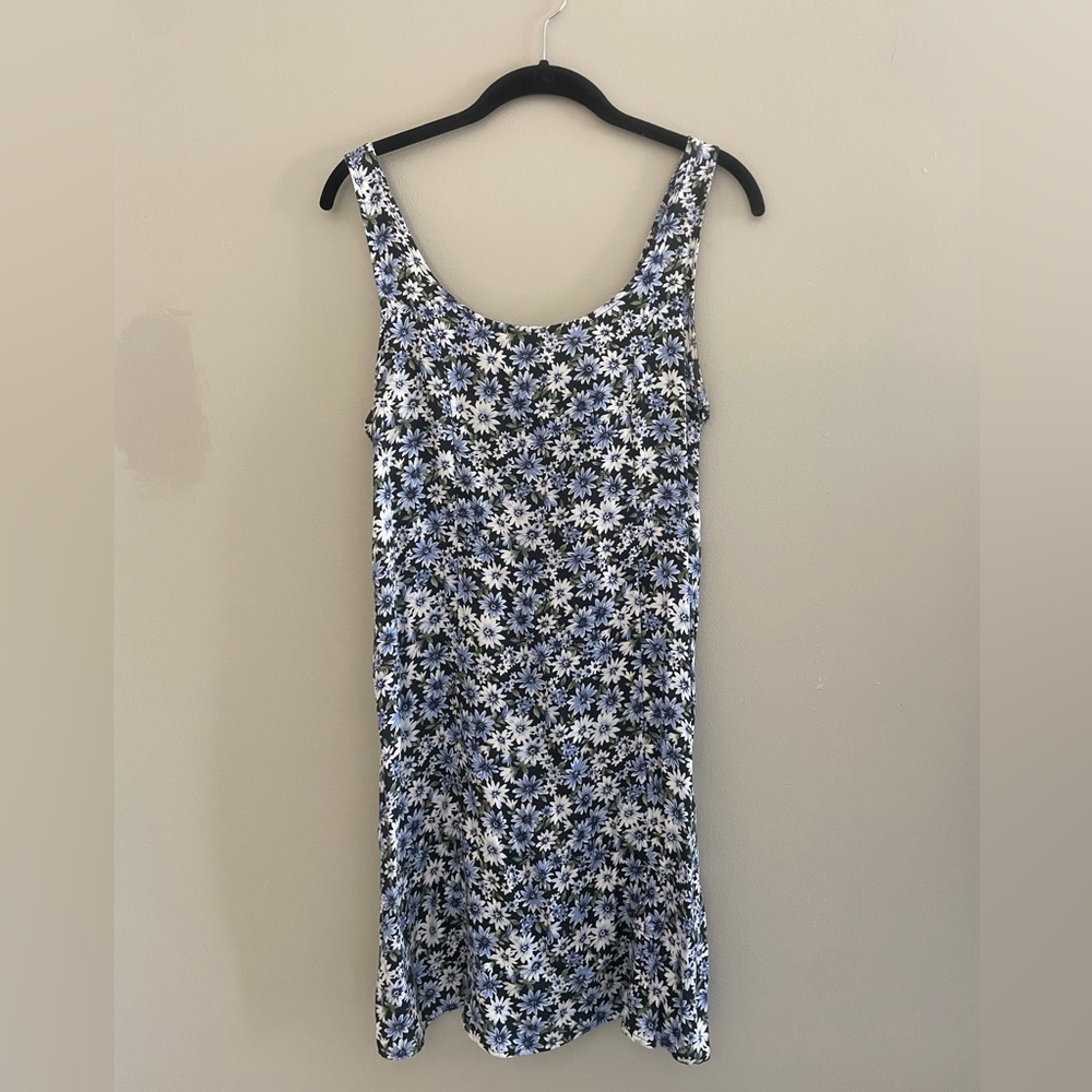 american eagle blue floral mini dress